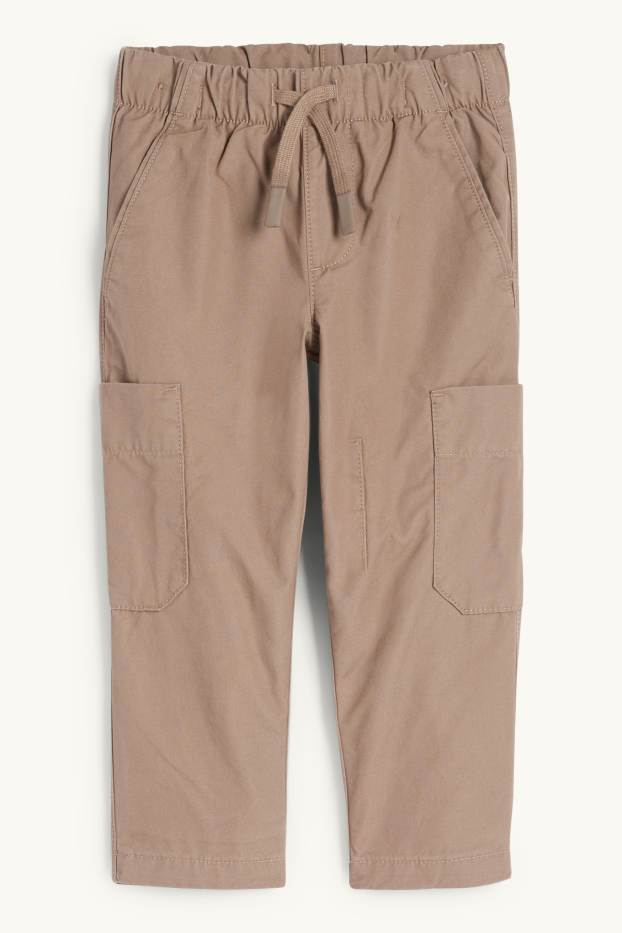 Enfants garçons - Pantalon cargo chaud - marron clair