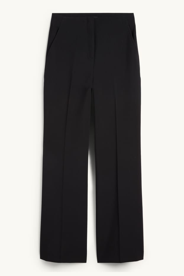 Mujer - Pantalón de oficina - high waist - wide leg - negro