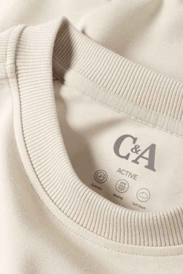 Damen - Sport-Sweatshirt - Yoga - hellbeige