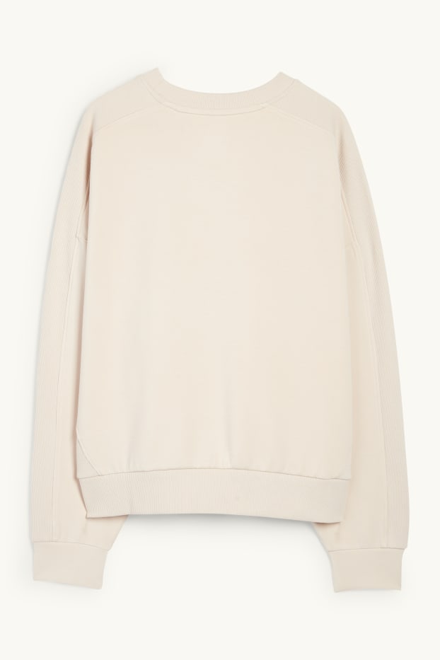 Damen - Sport-Sweatshirt - Yoga - hellbeige