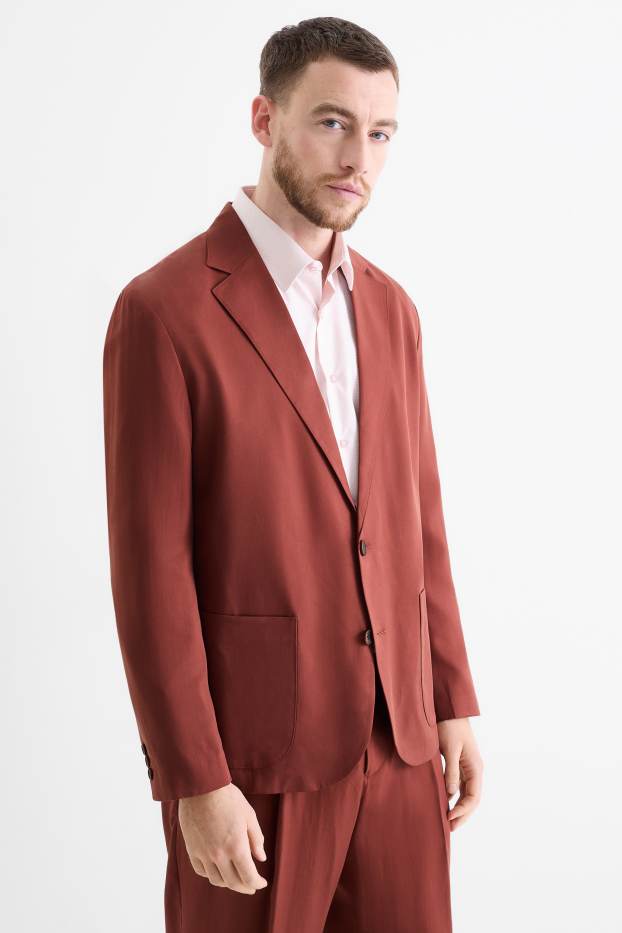 Hommes - Veste de costume - oversize - rouille