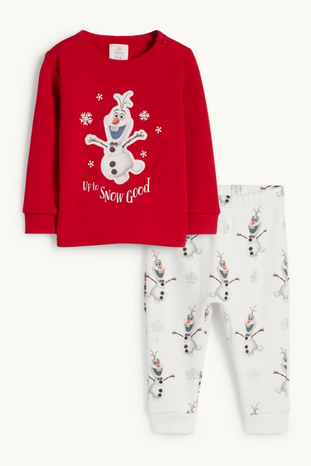 Unisexe - La Reine des Neiges - pyjama bébé - 2 pièces - rouge