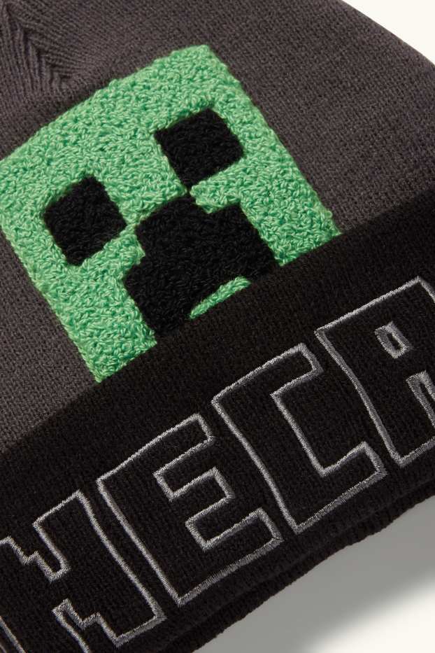 Děti - chlapci - Minecraft - čepice - černá
