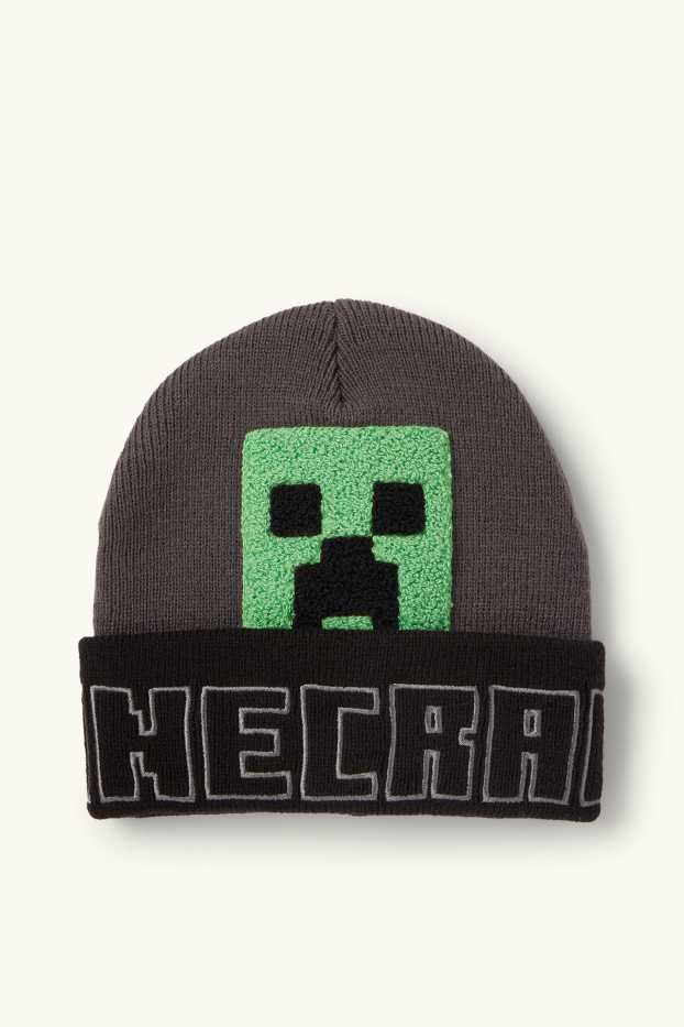 Děti - chlapci - Minecraft - čepice - černá