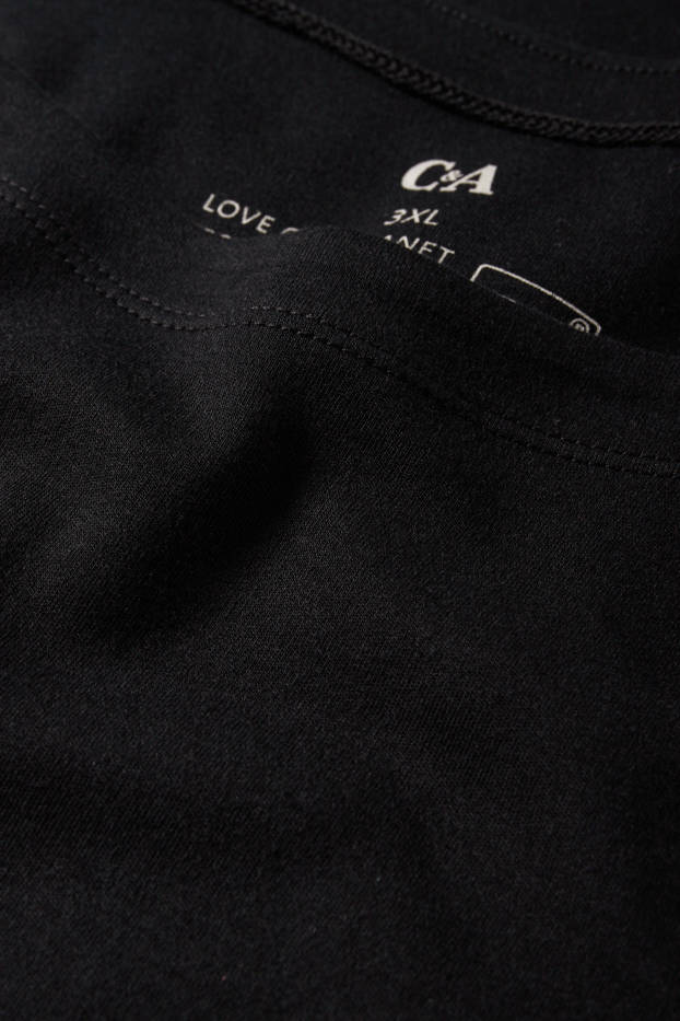 Mujer - Camiseta básica de manga larga - regular fit - negro