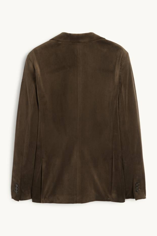 Home - Americana de vellut - slim fit - elàstica - verd fosc