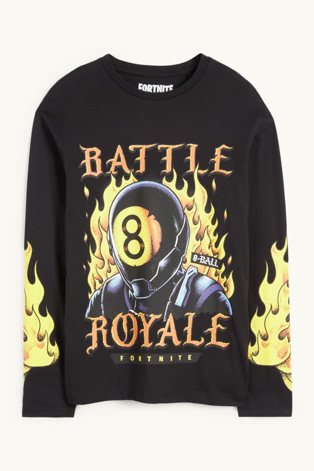Children Boys - Fortnite - long sleeve T-shirt - black