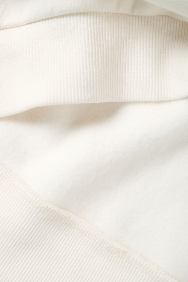 Děti - dívky - Medvídek Teddy - mikina s kapucí - krémově bílá