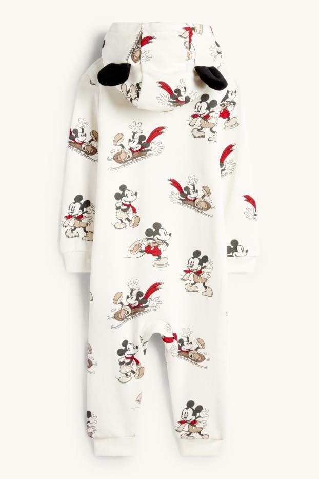 Baby Buben - Micky Maus - Baby-Overall - cremeweiß