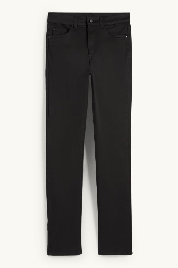 Dámské - Slim jeans - high waist - černá
