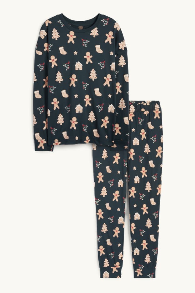 Dona - Mini Me - pijama nadalenc per a dona - amb motiu - verd fosc