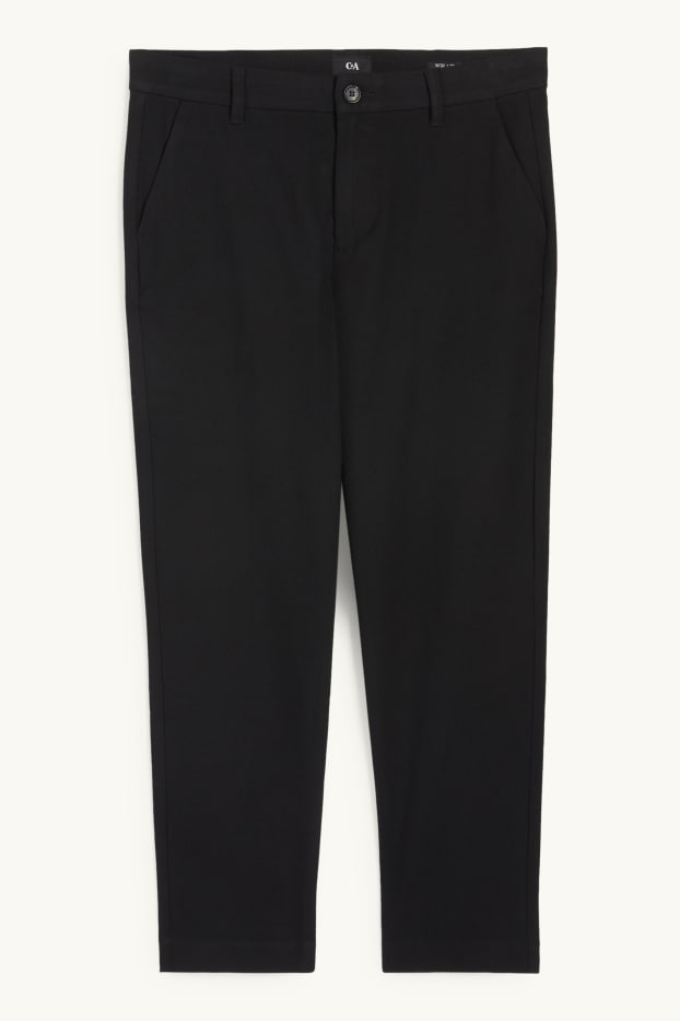 Heren - Chino - tapered fit - zwart