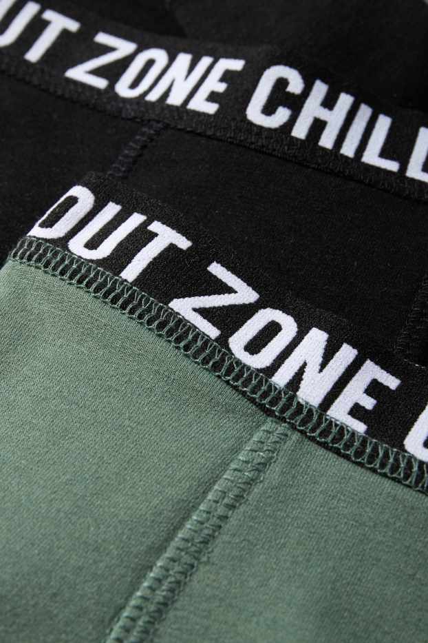 Kinderen: jongens - Set van 2 - lange thermo-onderbroek - zwart