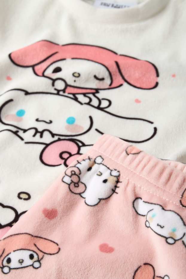 Kinderen: meisjes - Hello Kitty and Friends - set - winterpyjama en slaapmasker - wit