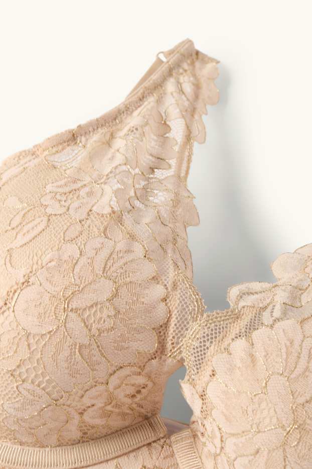 Women - Underwire bra - PLUNGE - padded - light beige