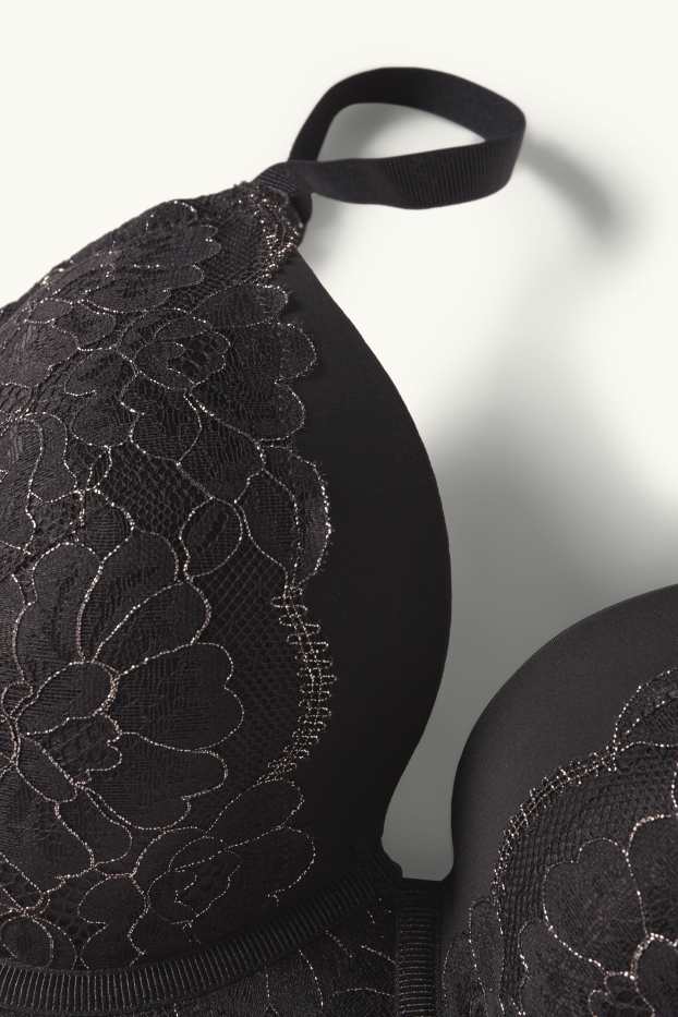 Women - Underwire bra - FULL COVERAGE - padded - black