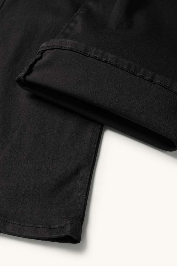 Damen - Stoffhose - High Waist - Flared - schwarz