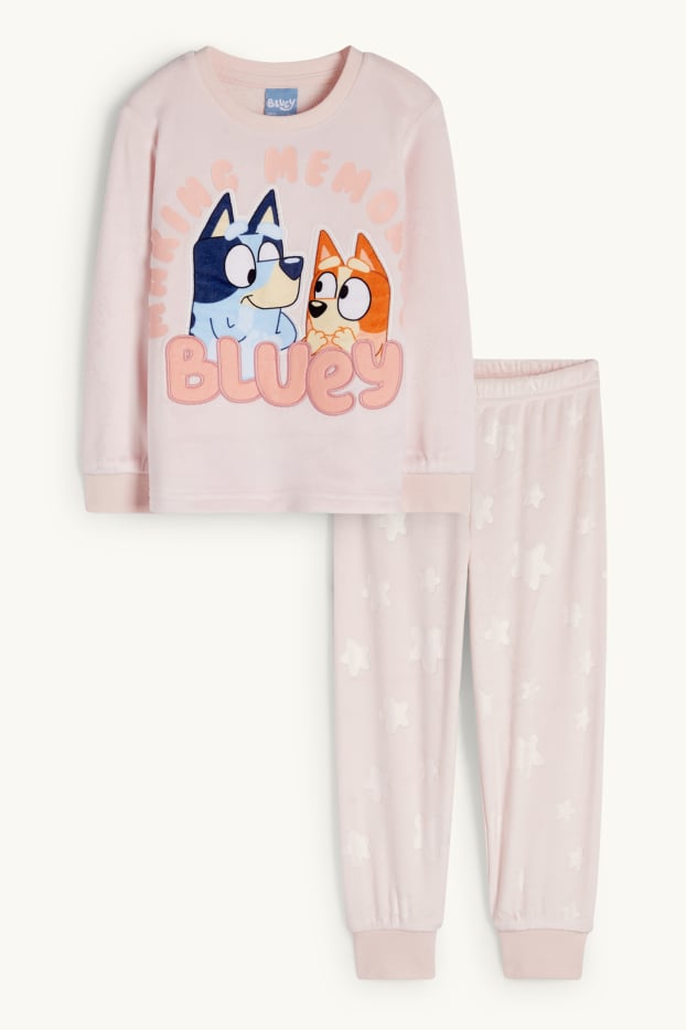 Kinder Mädchen - Bluey - Winterpyjama - 2 teilig - rosa