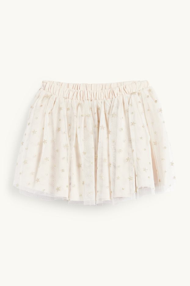 Baby: meisjes - Strik en sterretjes - babyoutfit - 2-delig - roze