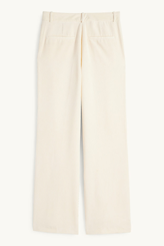 Dames - Business-broek - high waist - regular fit - crème wit