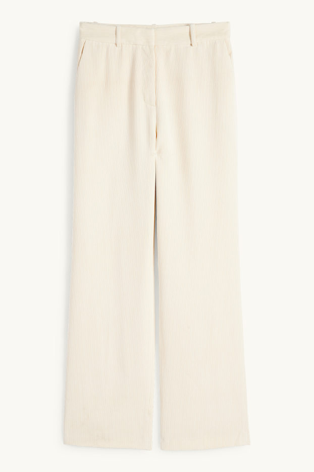 Dames - Business-broek - high waist - regular fit - crème wit