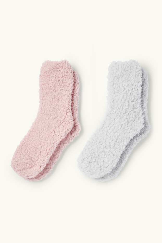 Femmes - Lot de 2 paires - chaussettes - rose