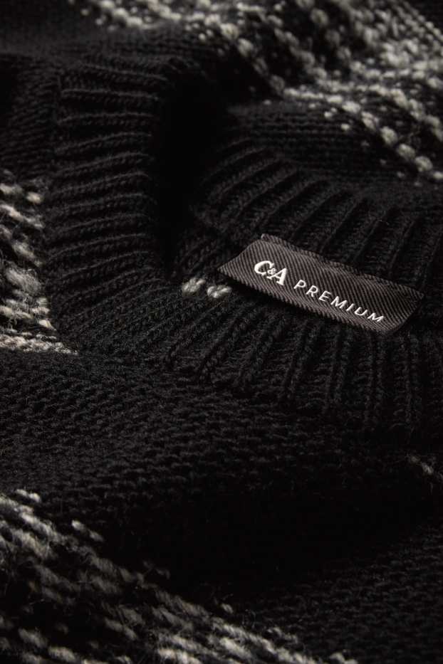 Herren - Pullover - gemustert - schwarz