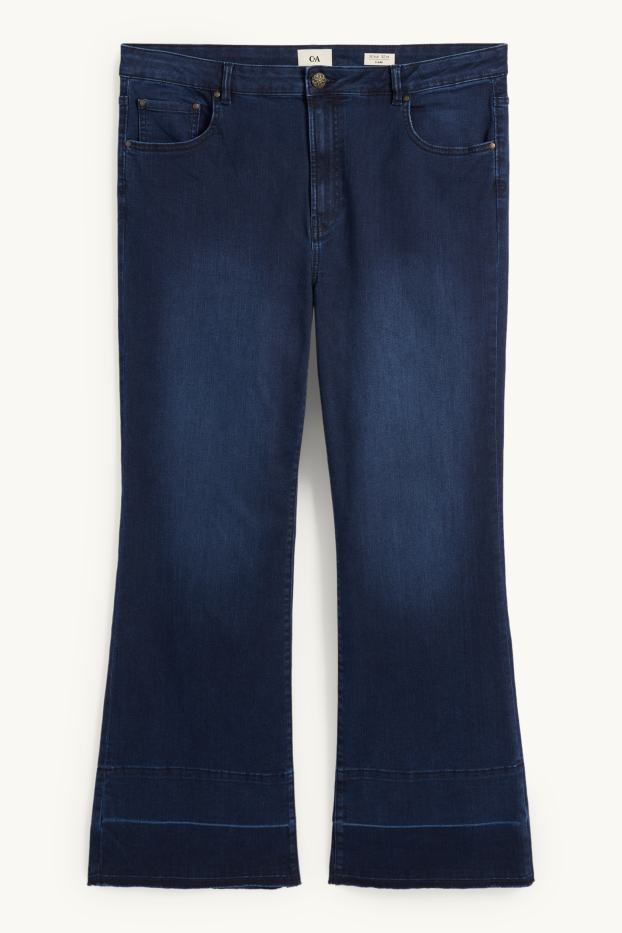 Femmes - Flared jean - mid waist - jean bleu foncé