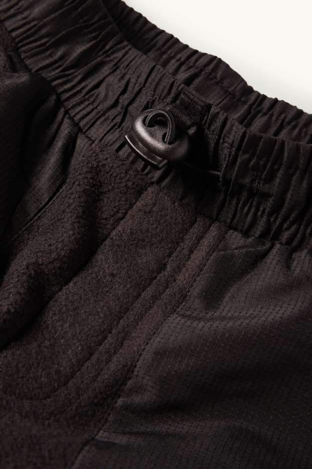 Enfants garçons - Pantalon de jogging cargo en polaire - noir