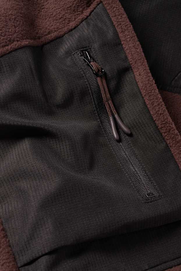 Enfants garçons - Pantalon de jogging cargo en polaire - marron foncé