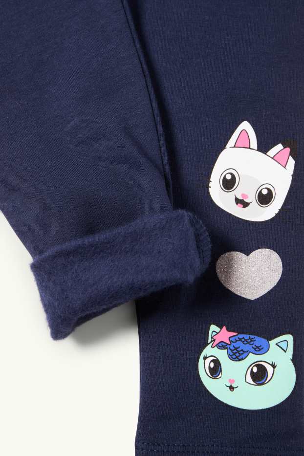 Children Girls - Gabby's Dollhouse - set - sweatshirt and thermal leggings - light violet