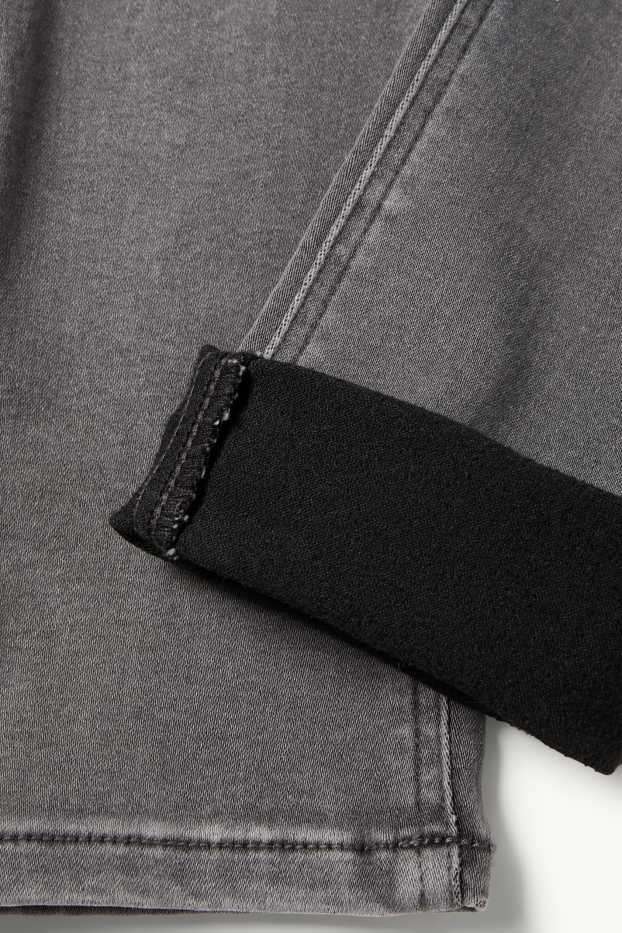 Kinder Mädchen - Skinny Jeans - Thermojeans - jeansgrau