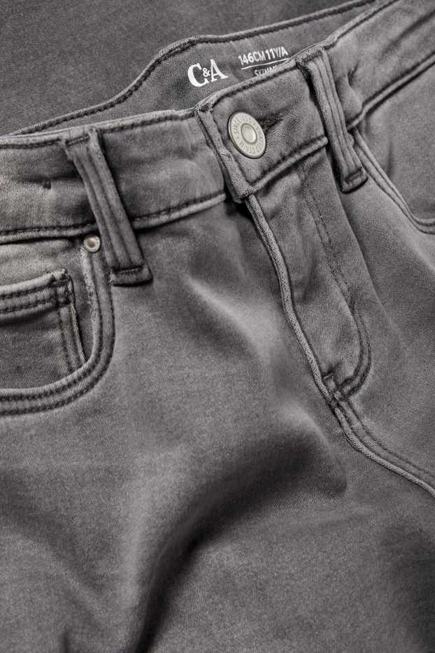 Kinder Mädchen - Skinny Jeans - Thermojeans - jeansgrau