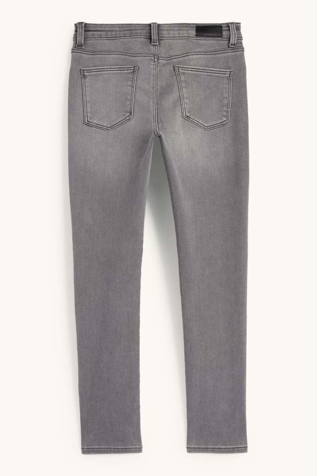 Kinder Mädchen - Skinny Jeans - Thermojeans - jeansgrau