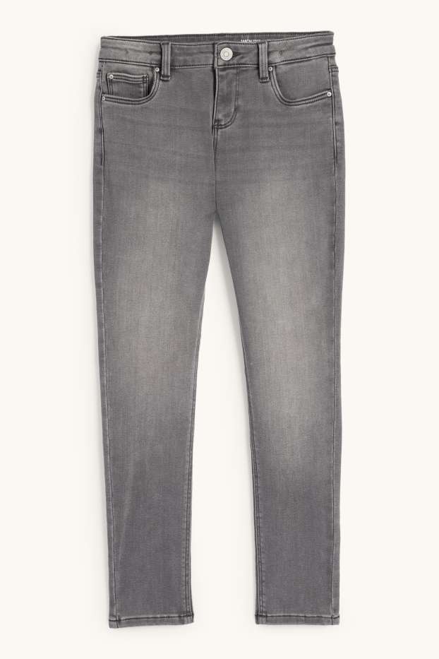 Kinder Mädchen - Skinny Jeans - Thermojeans - jeansgrau