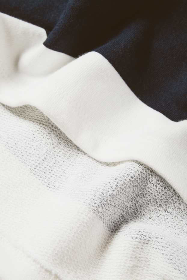 Nena - Cinnamoroll - polo de mànigues llargues - de ratlles - blanc/negre