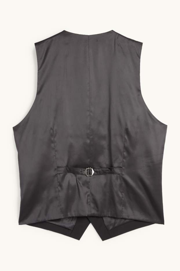 Bărbați - Vestă - regular fit - Flex - amestec de lână - negru