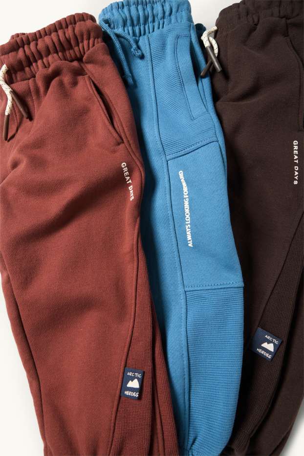 Enfants garçons - Lot de 3 - pantalons de jogging - bleu