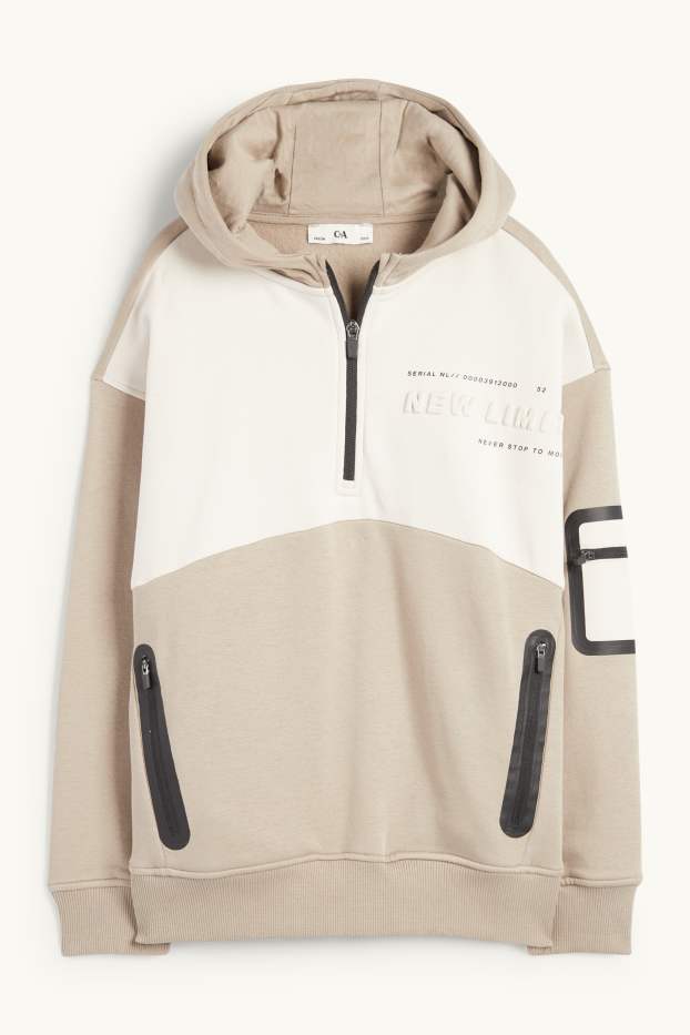 Kinder Buben - Hoodie - taupe