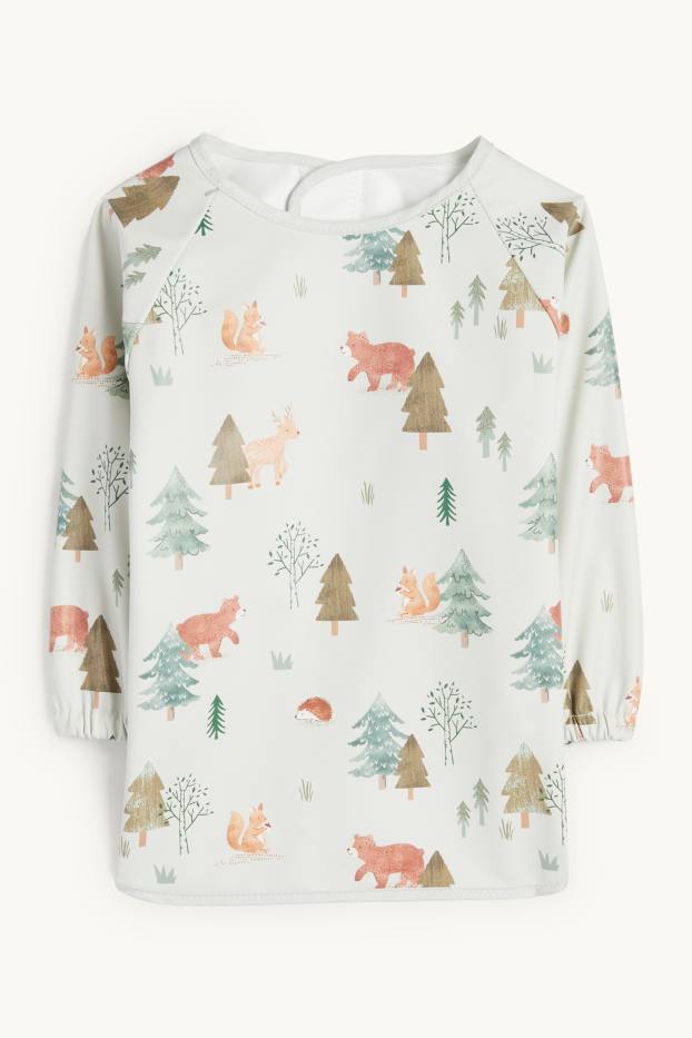 Unisex - Waldtiere - Baby-Ärmellätzchen - hellgrau