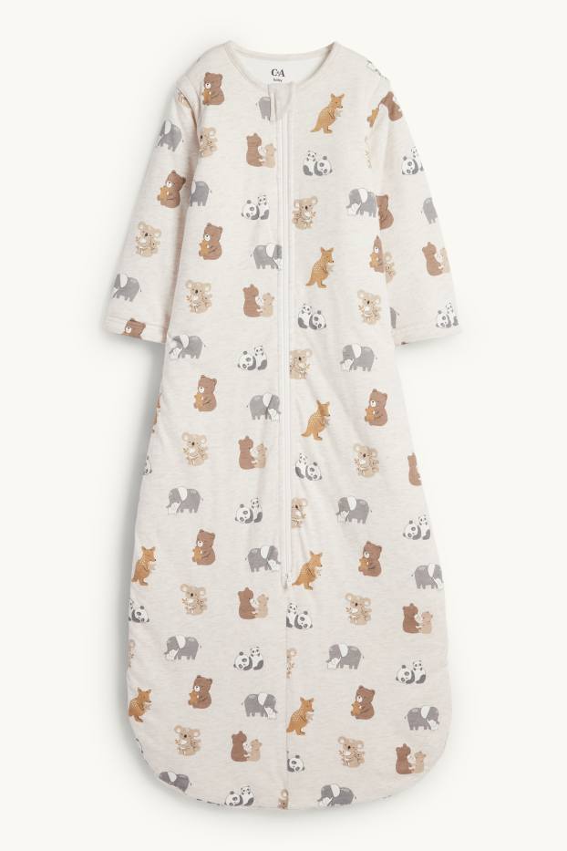 Baby Boys - Wild animals - baby sleeping bag - 18-36 months - light beige