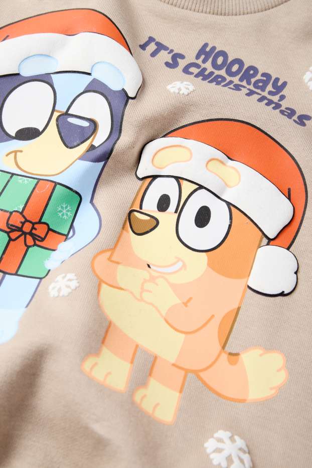Děti - chlapci - Bluey - vánoční mikina - béžová
