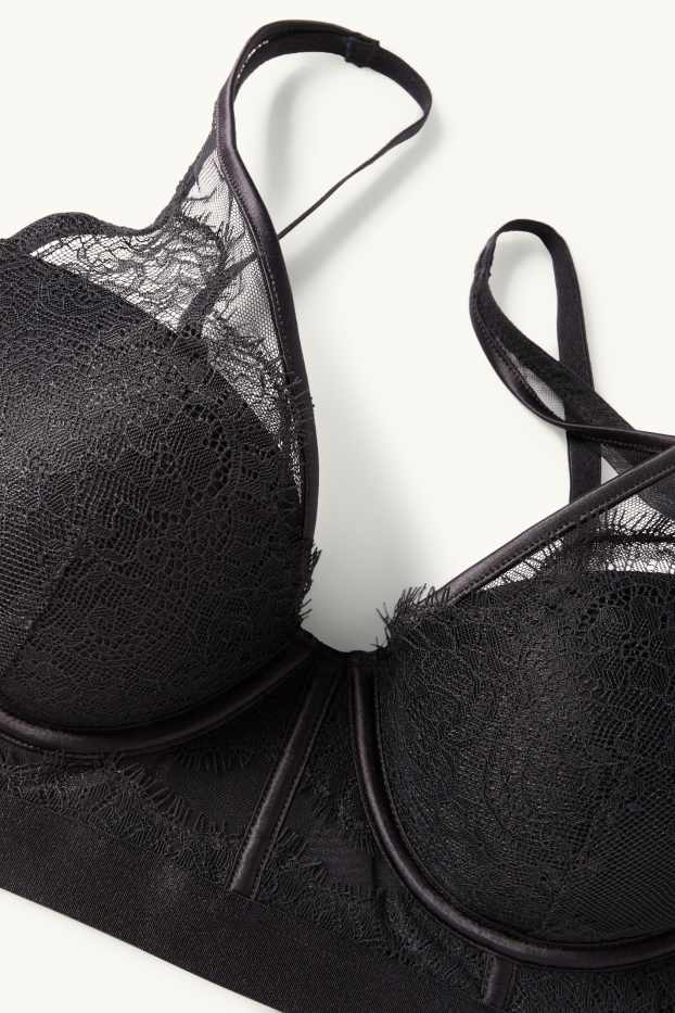Femmes - Soutien-gorge à armature - PLUNGE - ampliforme - noir