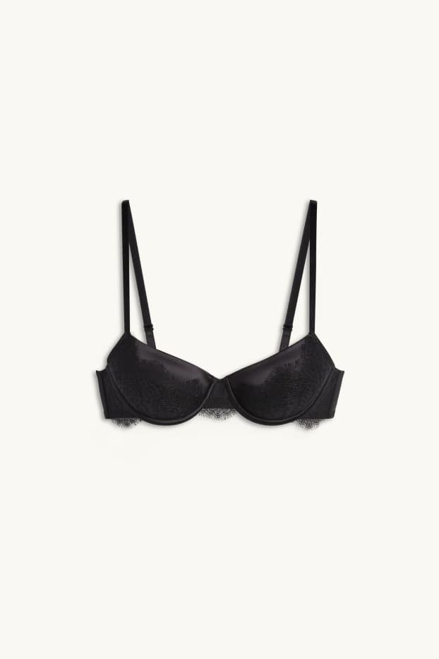 Femmes - Soutien-gorge à armature - DEMI - ampliforme - noir