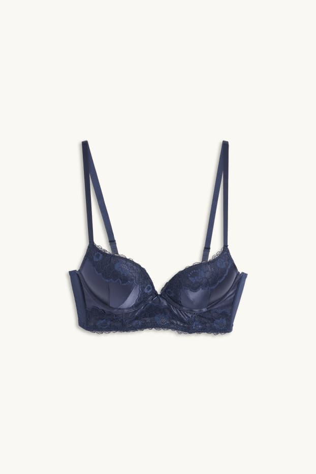 Femmes - Soutien-gorge à armature - PLUNGE - ampliforme - bleu foncé