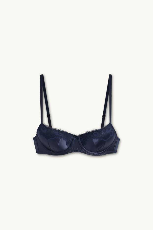 Femmes - Soutien-gorge à armature - DEMI - ampliforme - bleu foncé