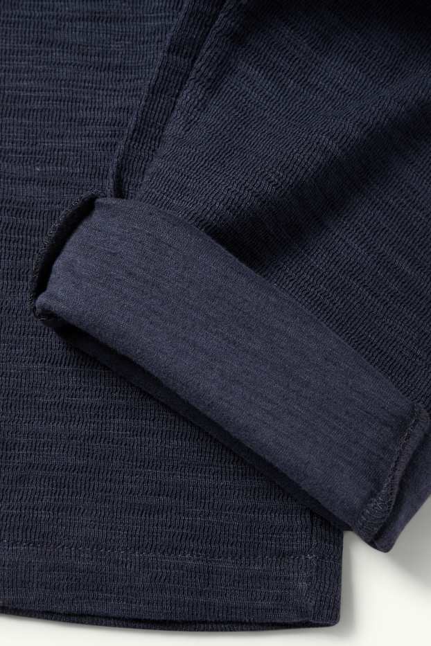 Children Boys - Joggers - textured - dark blue