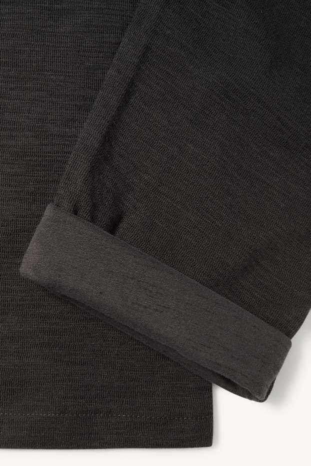 Children Boys - Joggers - textured - black