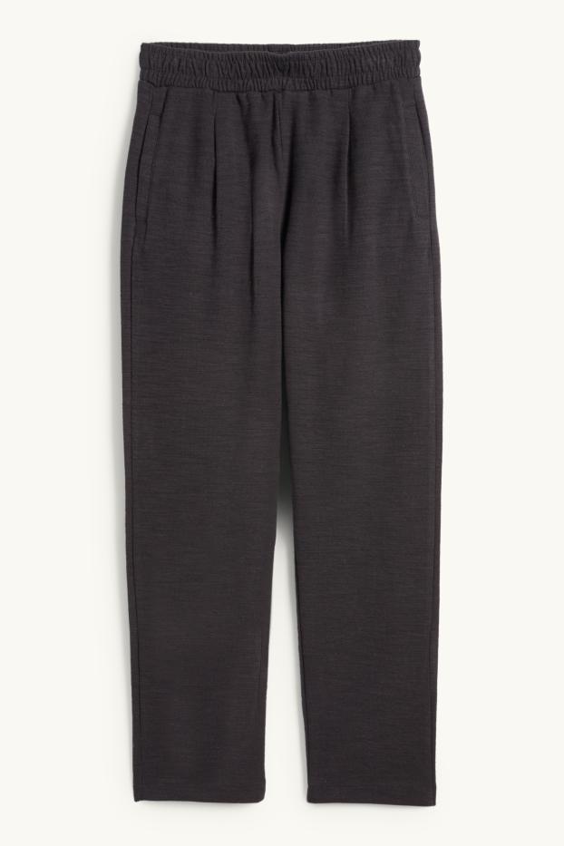 Children Boys - Joggers - textured - black