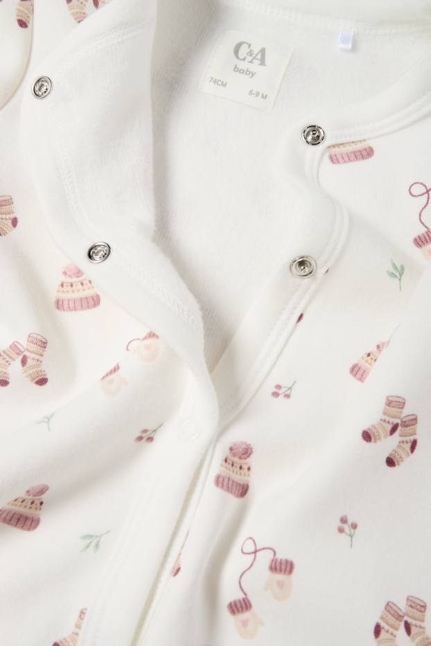 Bebés niñas - Gorros y guantes - pijama para bebé - blanco
